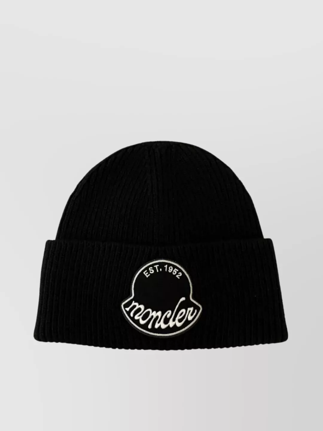 Moncler Beanie Ribbed Knit Turn-up Brim In Purple