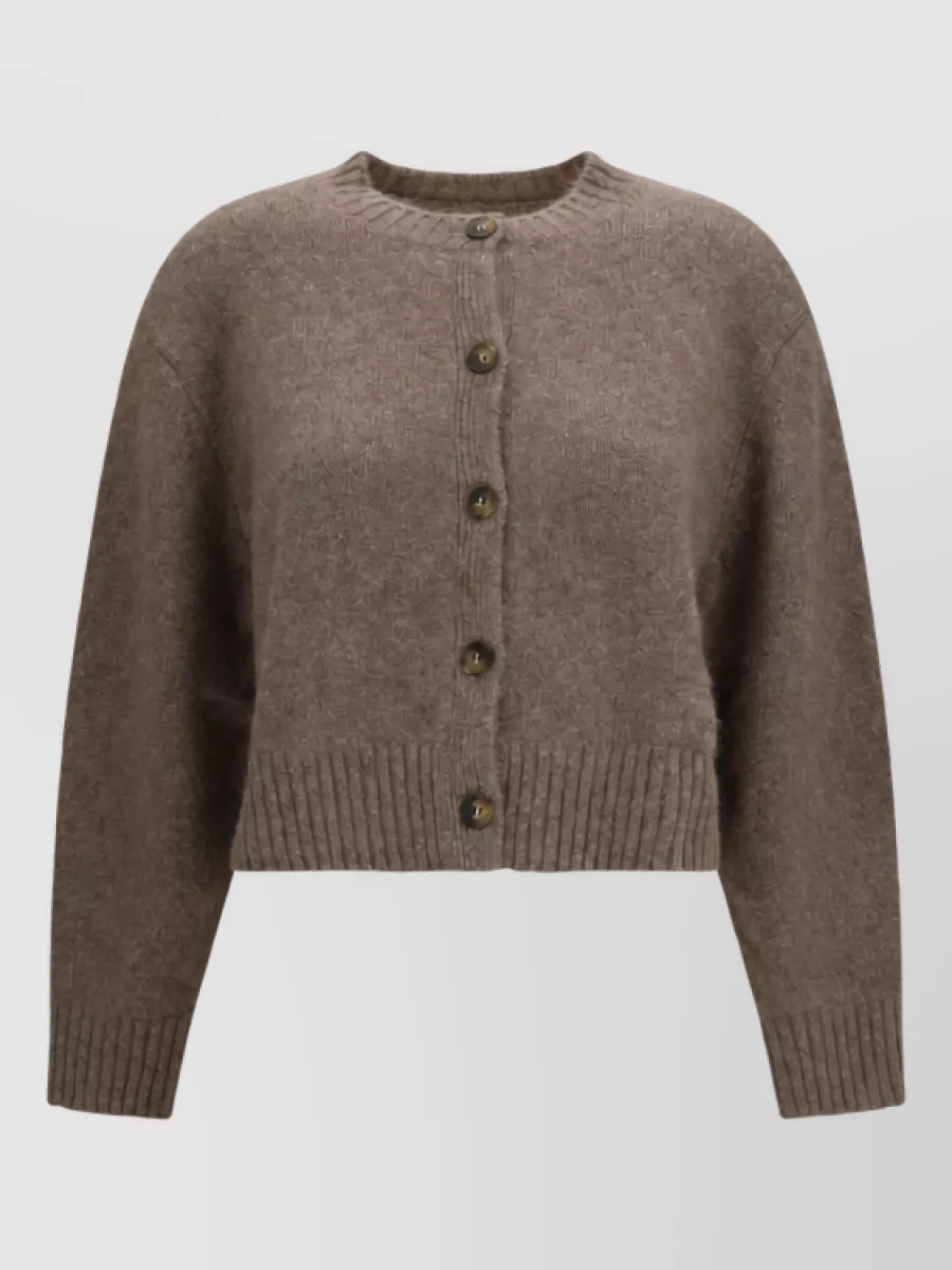 Loulou Studio wool-blend mélange ribbed cardigan