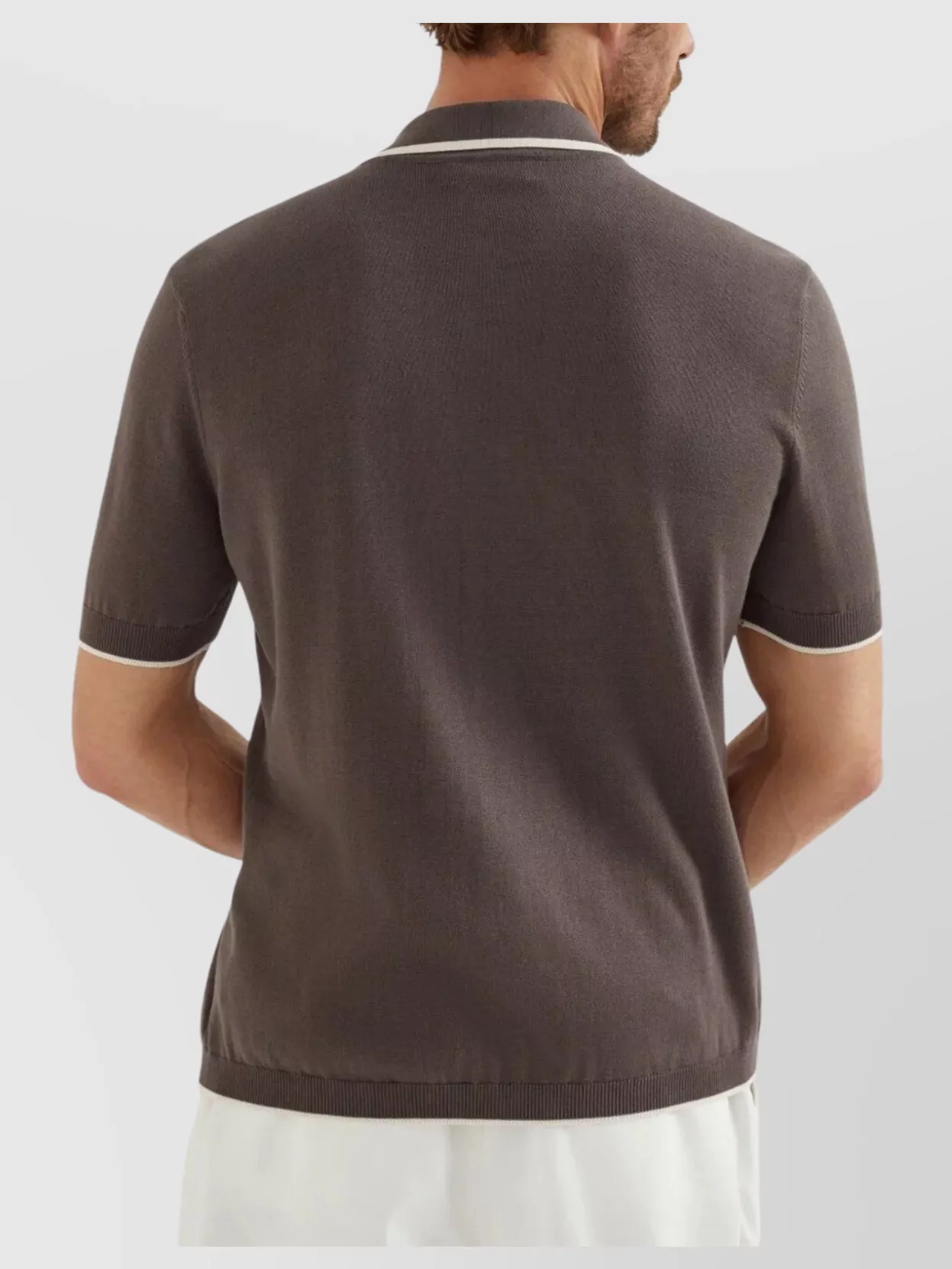 Brunello Cucinelli Knit Polo Shirt Contrast Collar