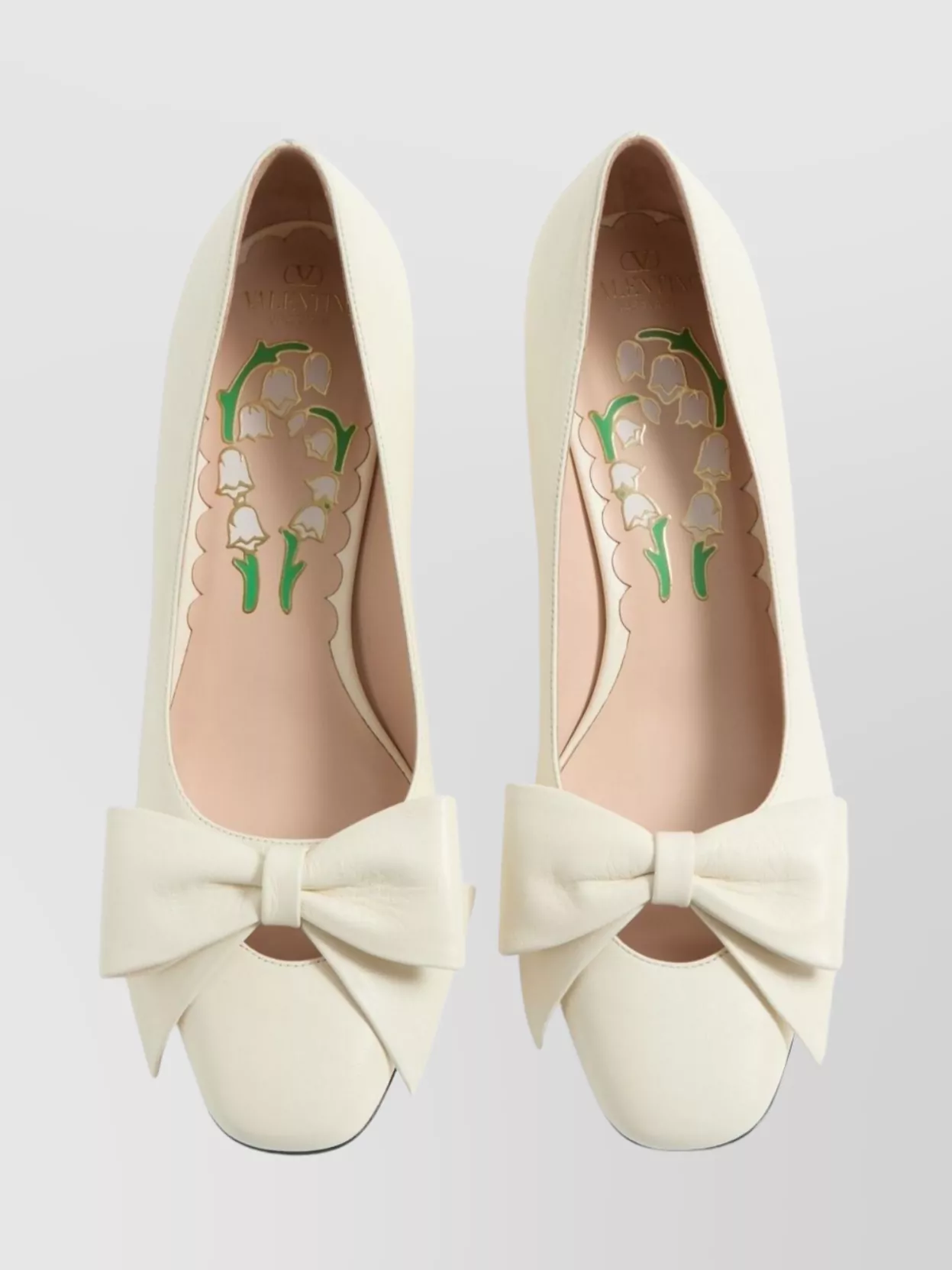 Shop Valentino Leather Pumps With Oversized Bow Detail