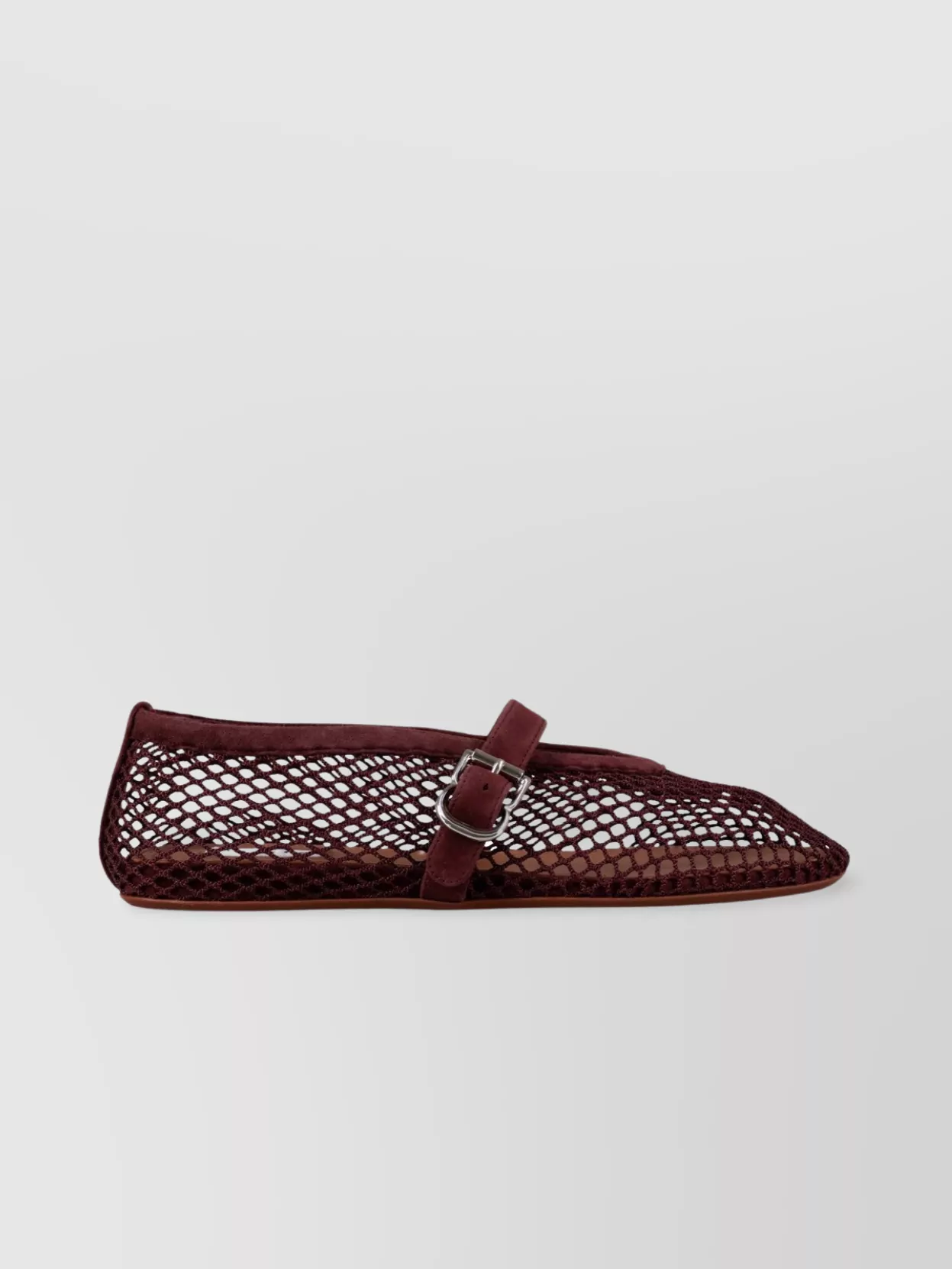 Alaïa Buckle Mesh Ballet Flats