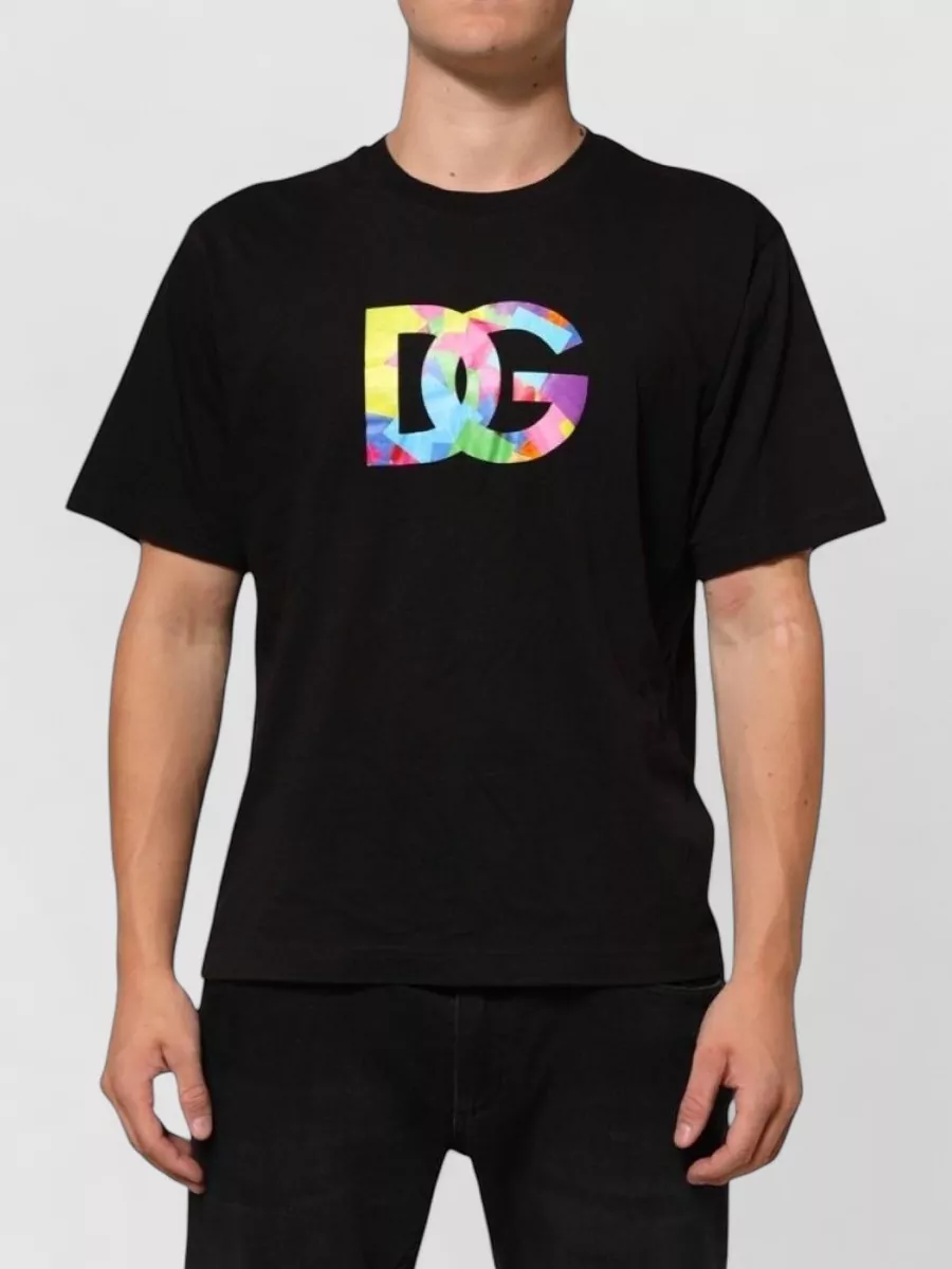 Dolce&Gabbana logo print cotton crew neck t-shirt
