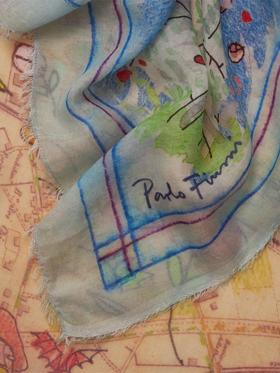 Faliero Sarti Silk Modal Printed Scarf