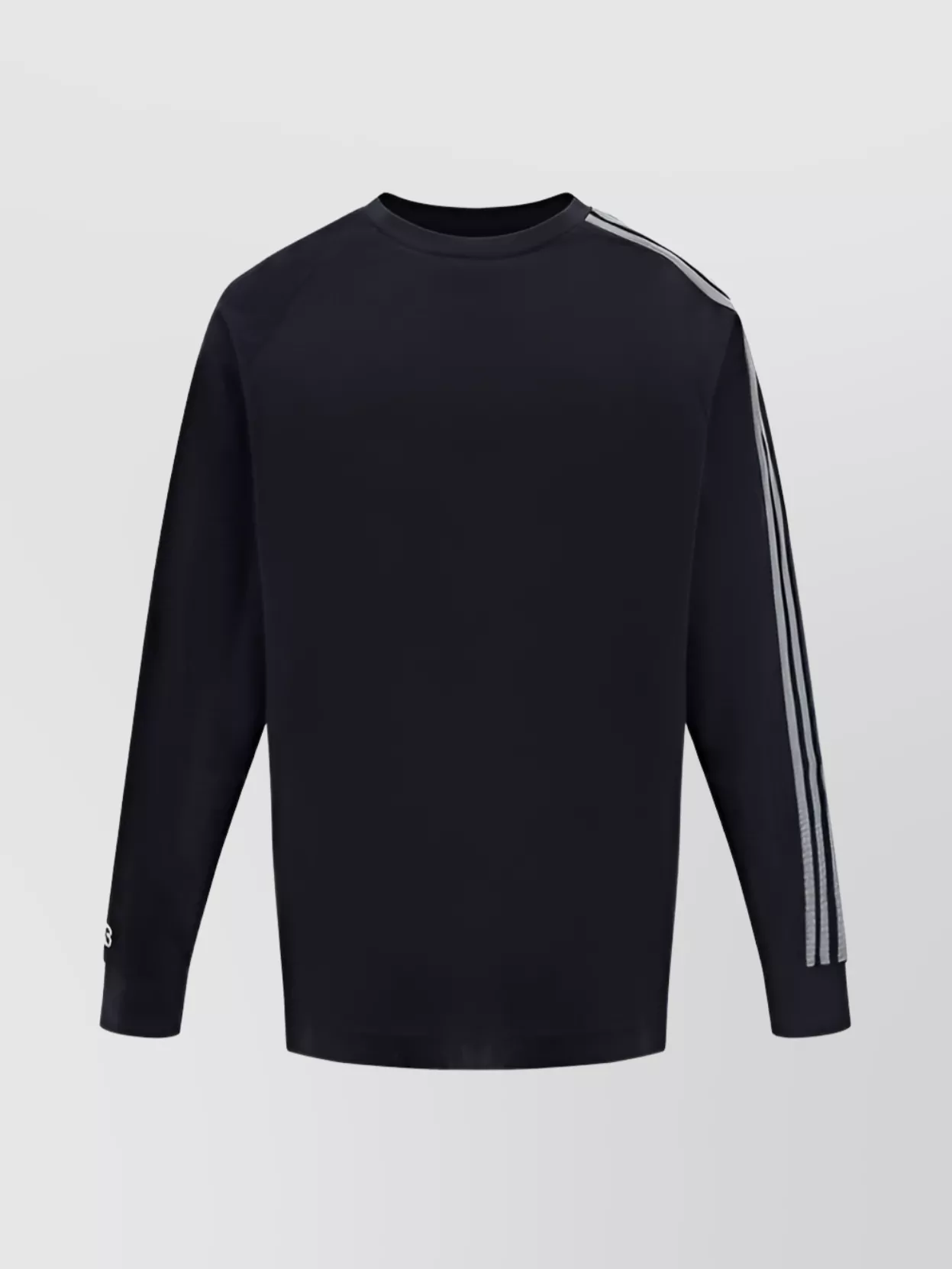 Shop Y-3 Cotton Long Sleeve Jersey With Striped Detail In Blue