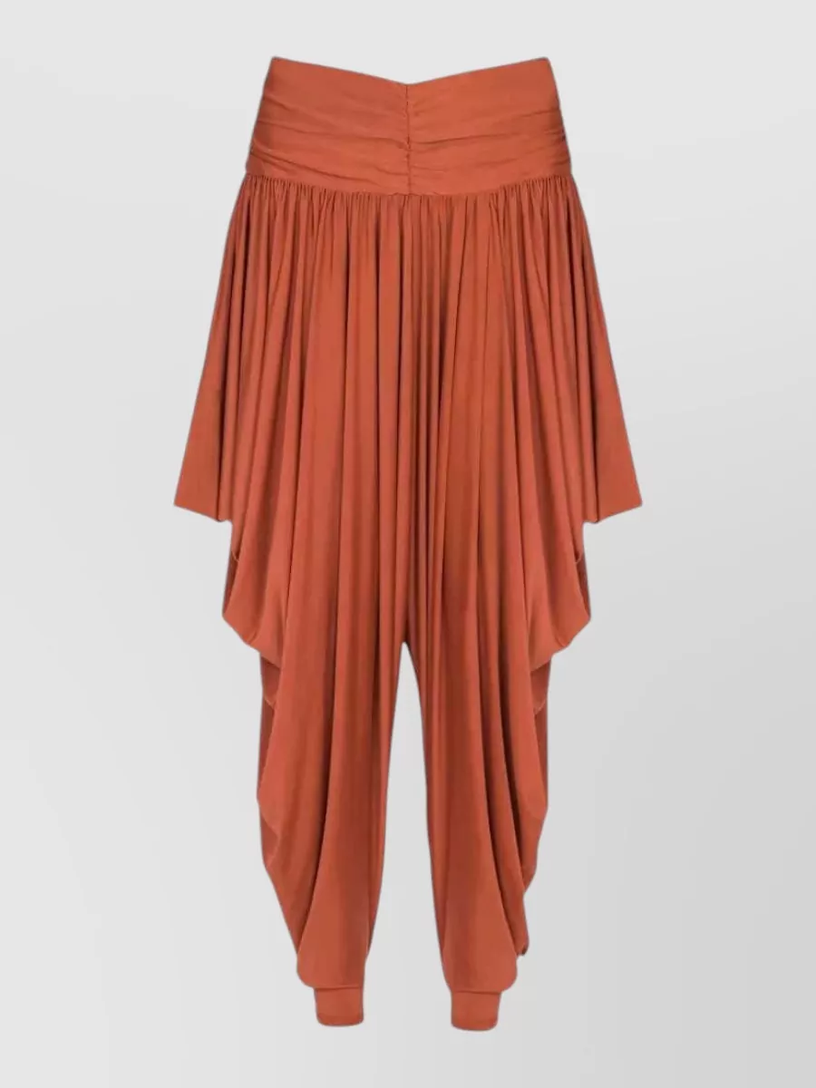 Balmain pleated tapered cropped trousers