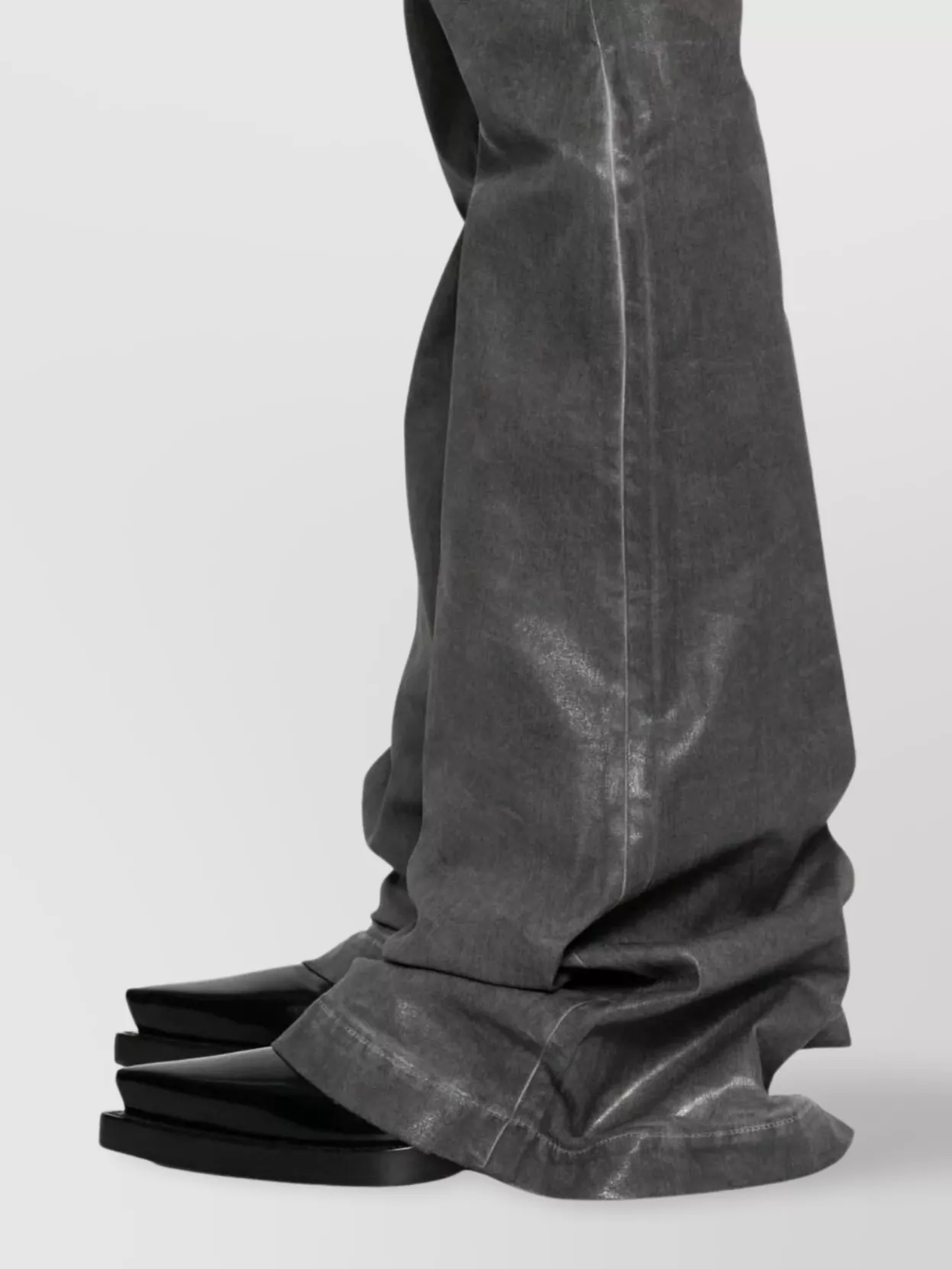 Rick Owens Drkshdw High-Waisted Flared Trousers Featuring Pockets