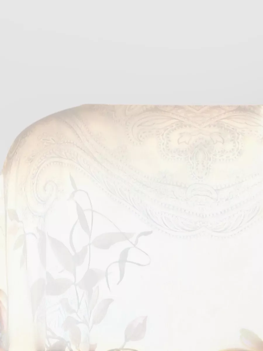 Etro Floral Sheer Top Draped Asymmetric Hem