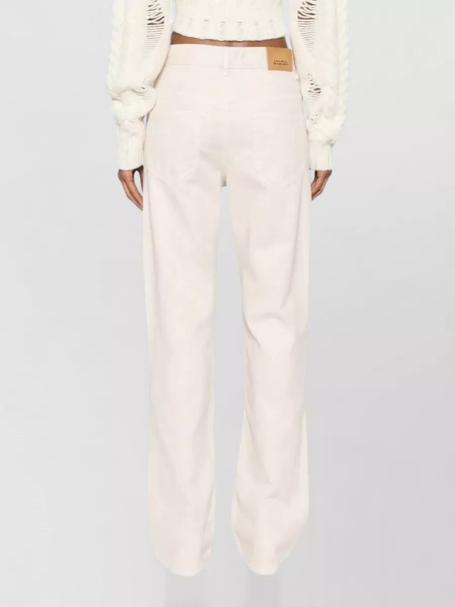 Isabel Marant High Waist Bootcut Denim Trousers Belt Loops