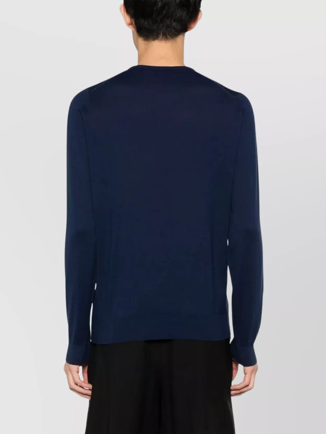 John Smedley Hatfield Long Sleeves Crewneck Pullover In Blue