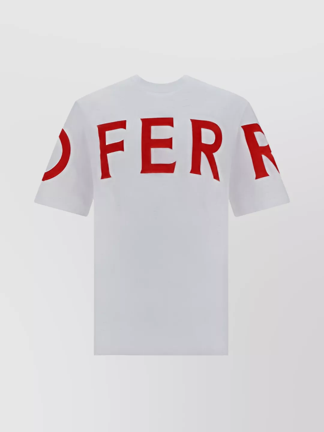 Shop Ferragamo Cotton Crew Neck T-shirt With Straight Hem