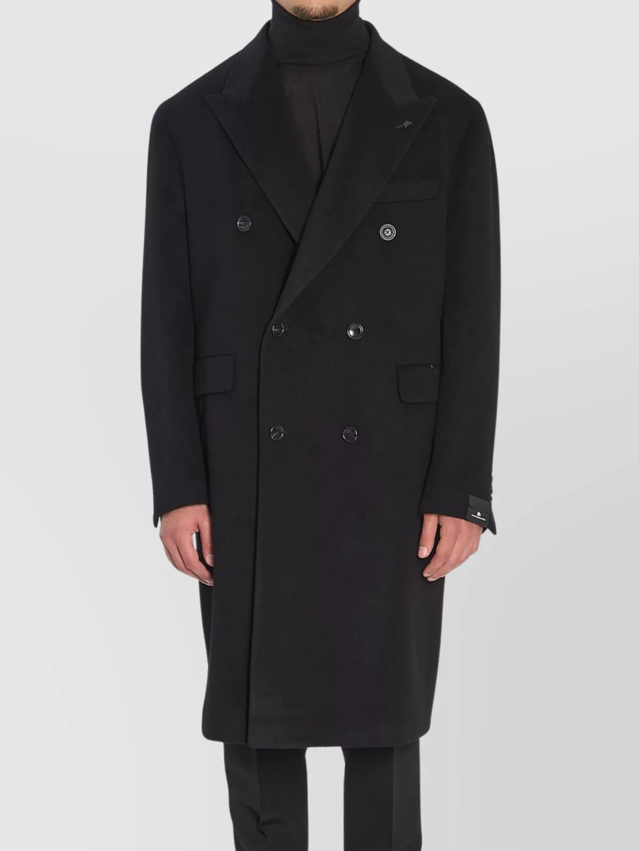 Tagliatore Double-Breasted Cashmere Coat Pockets