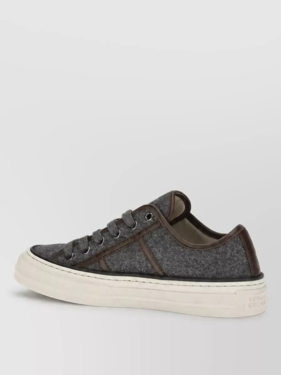 Brunello Cucinelli Suede Leather Low Top Sneakers