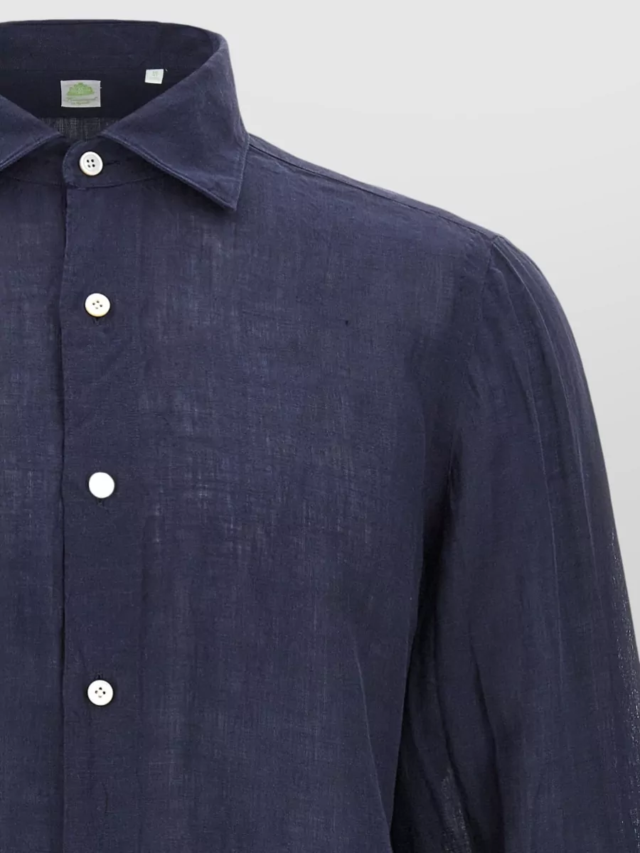 Finamore Linen Long-Sleeve Shirt
