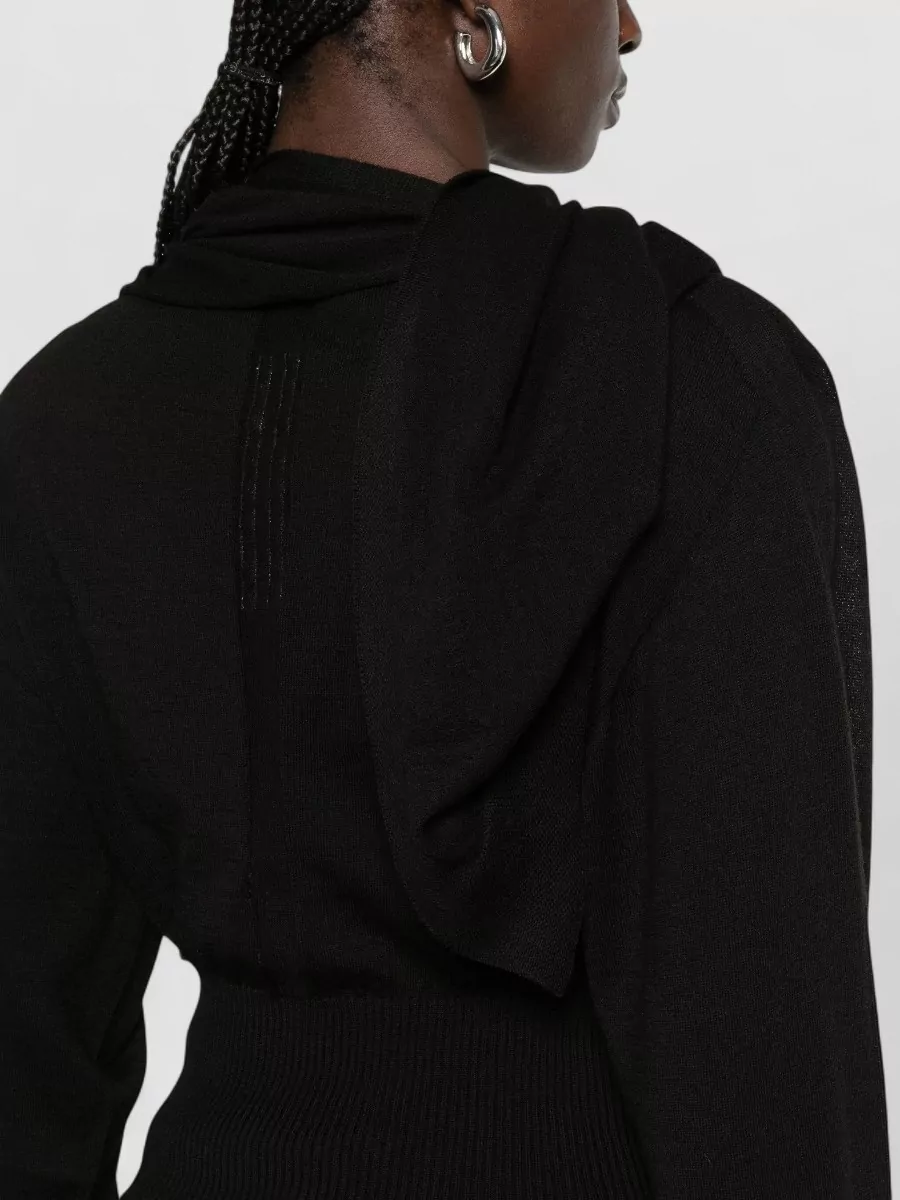 Rick Owens Ribbed Virgin Wool Scarf Top