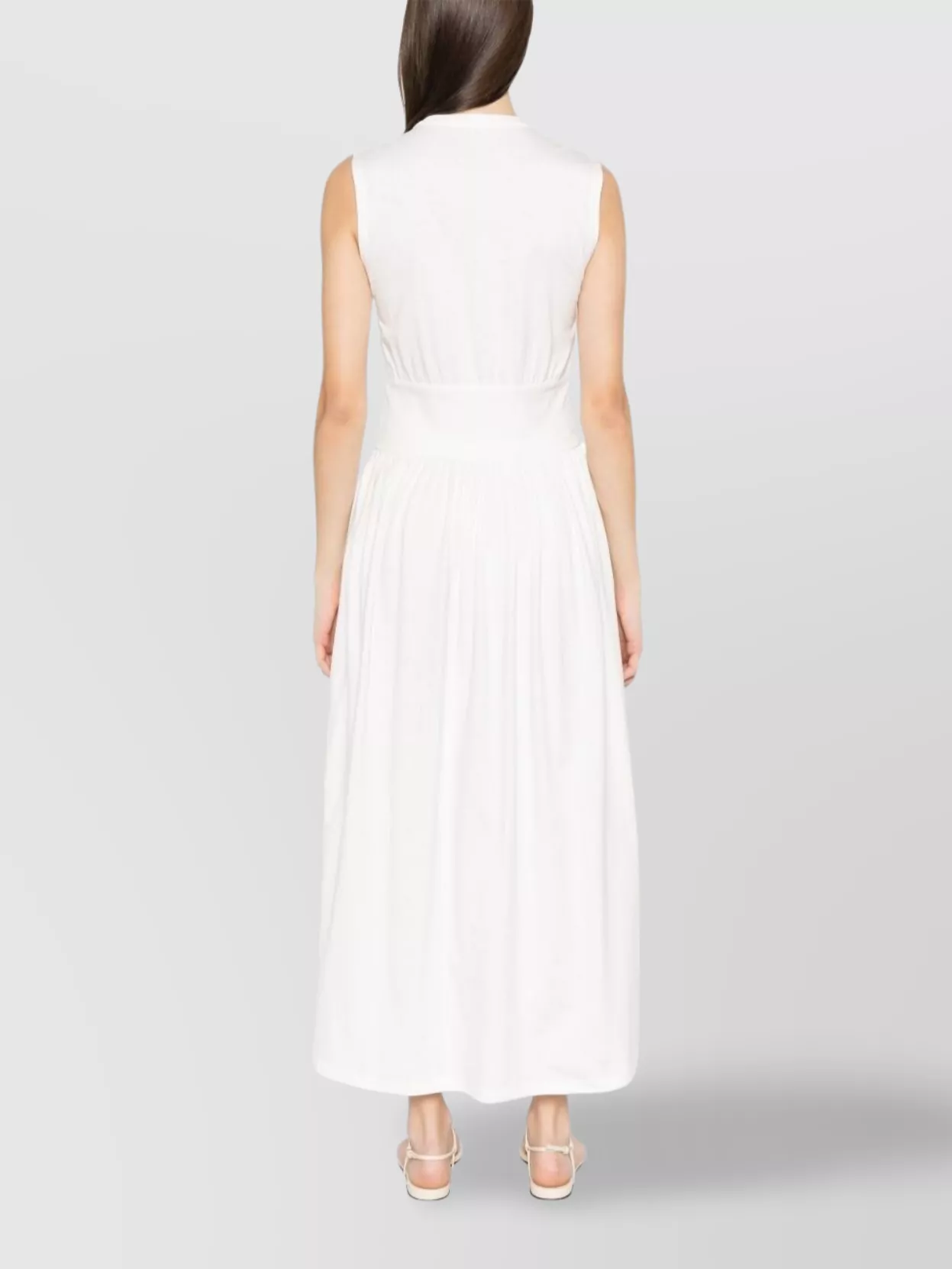 Totême Off-white Sleeveless Cotton Tee Maxi Dress