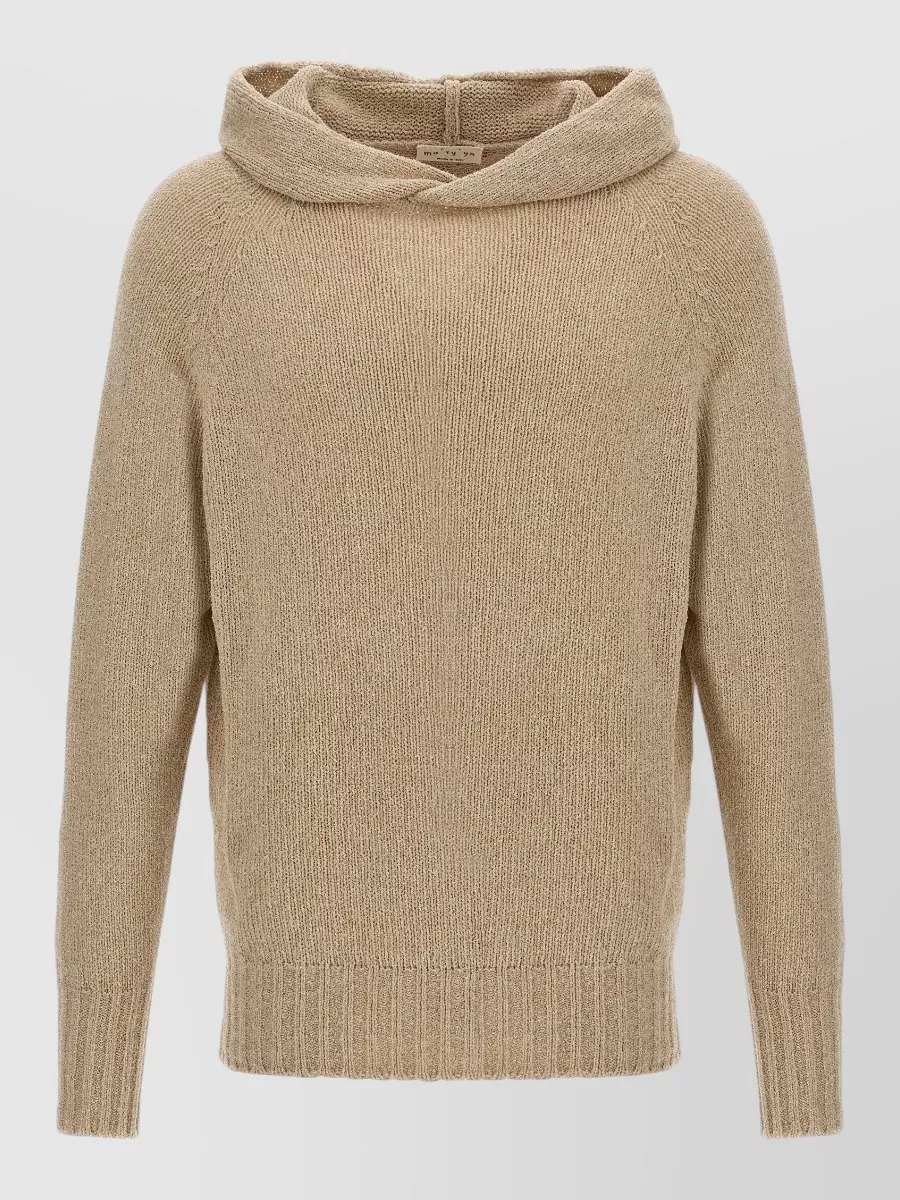 Ma'ry'ya cashmere blend wool long-sleeve hooded sweater