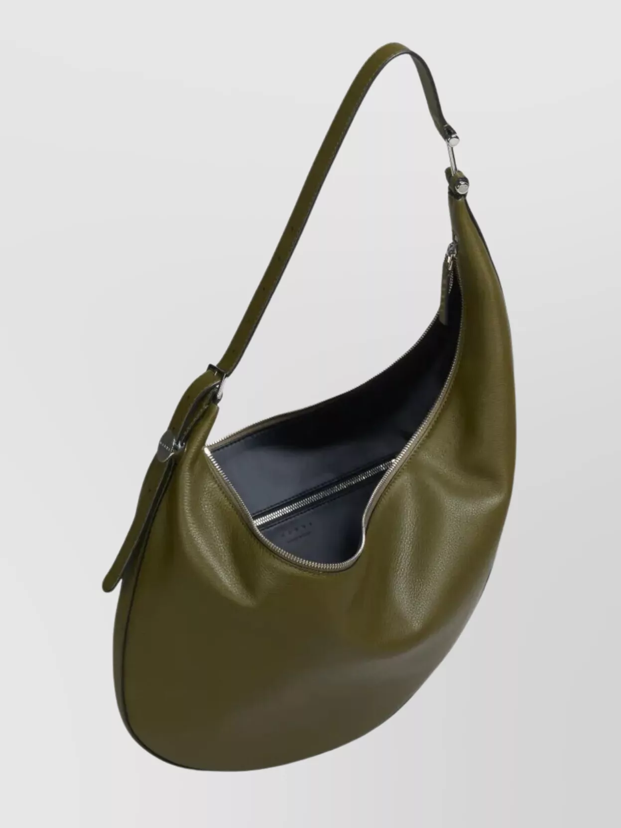 Marni Curved Strap Metal Textured Small Bag