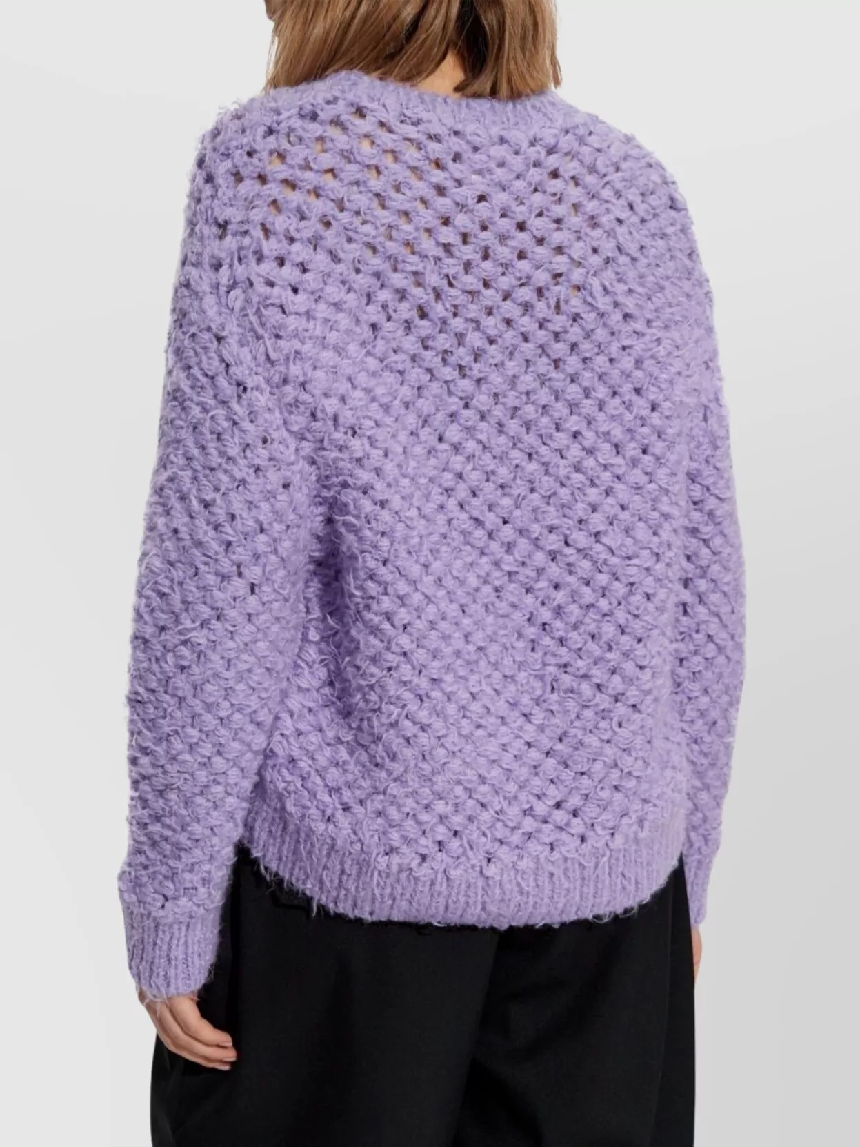 Givenchy Asymmetric Chunky Knit High-low Crewneck