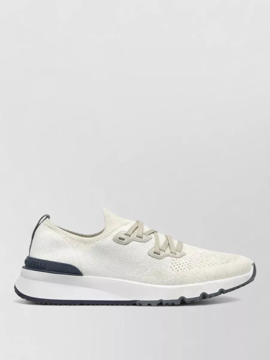 Brunello Cucinelli Knit Runner Sneakers Cotton Blend Design