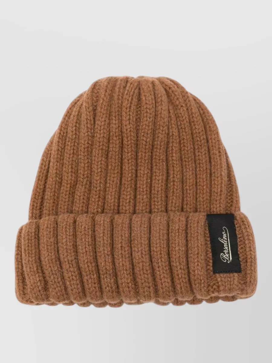 Borsalino cashmere ribbed beanie