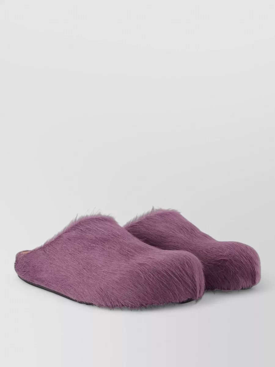 Marni Calf hair slippers