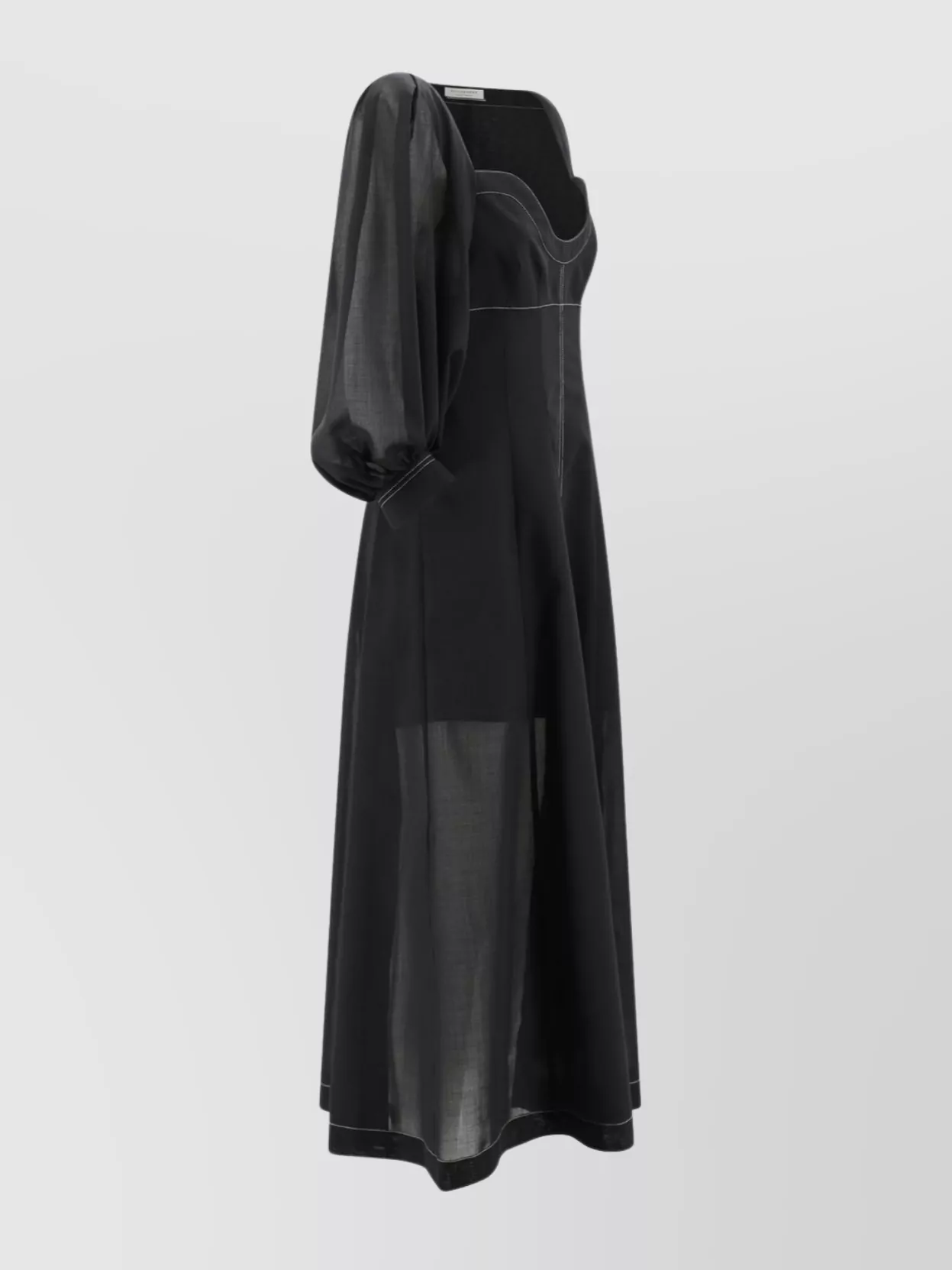 Philosophy Square Neckline Puff Sleeve Midi Dress