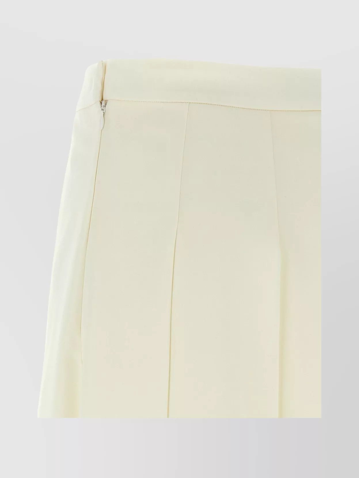 Alessandra Rich Pleated Wool Midi Skirt With Flared Silhouette