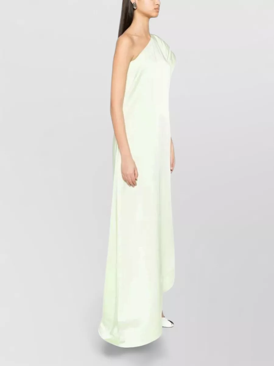 Stella Mccartney Asymmetric Draped One-Shoulder Sleeveless Maxi Dress