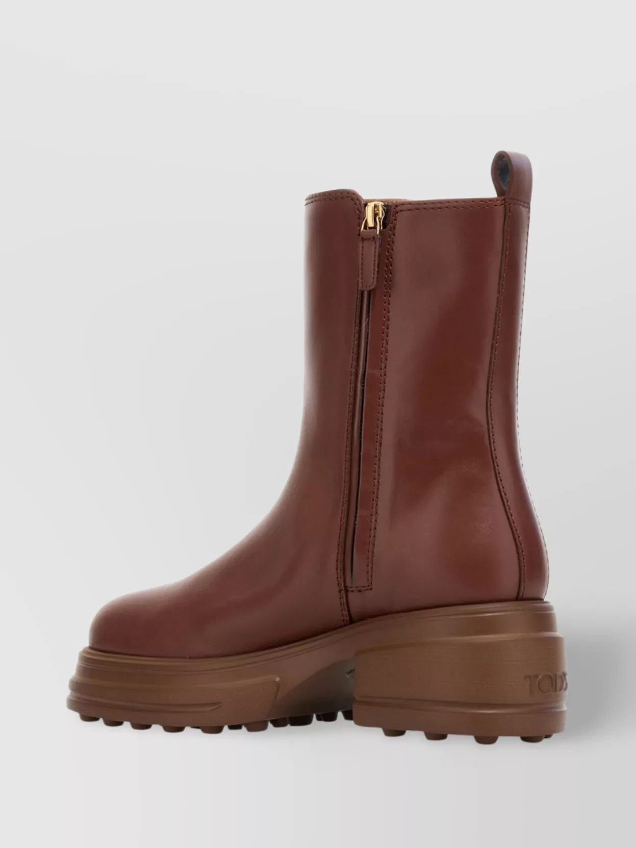 Tod's Chunky Heel Leather Ankle Boots