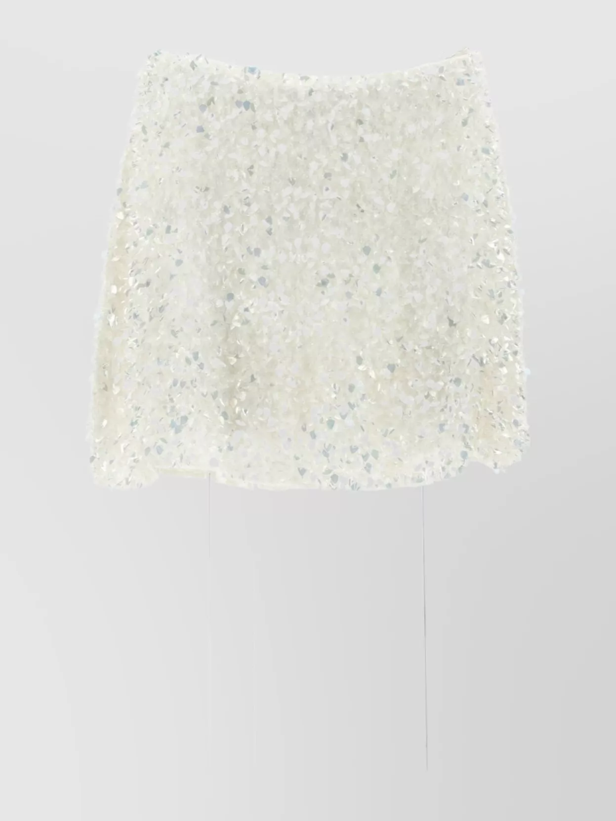 Shop Leslie Amon Mini Sequined Skirt Straight Cut