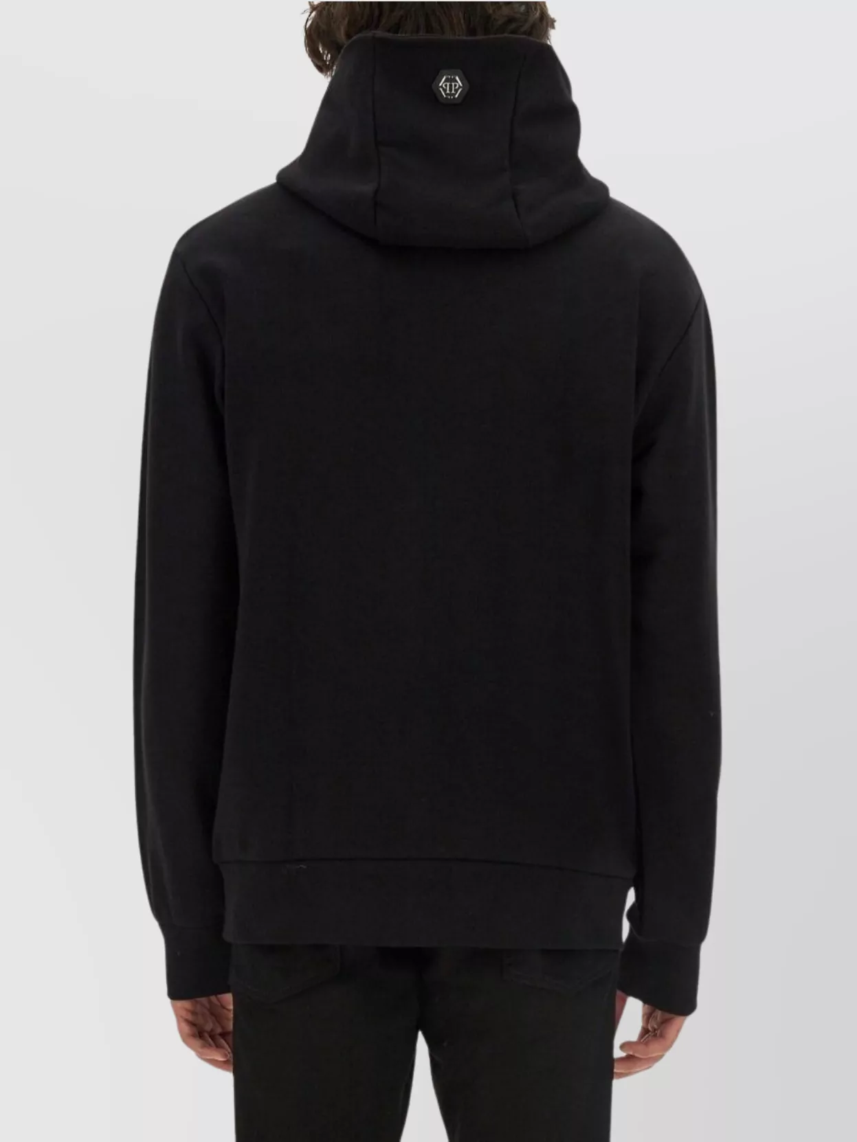 Philipp Plein Logo Hooded Sweatshirt Ribbed Finish