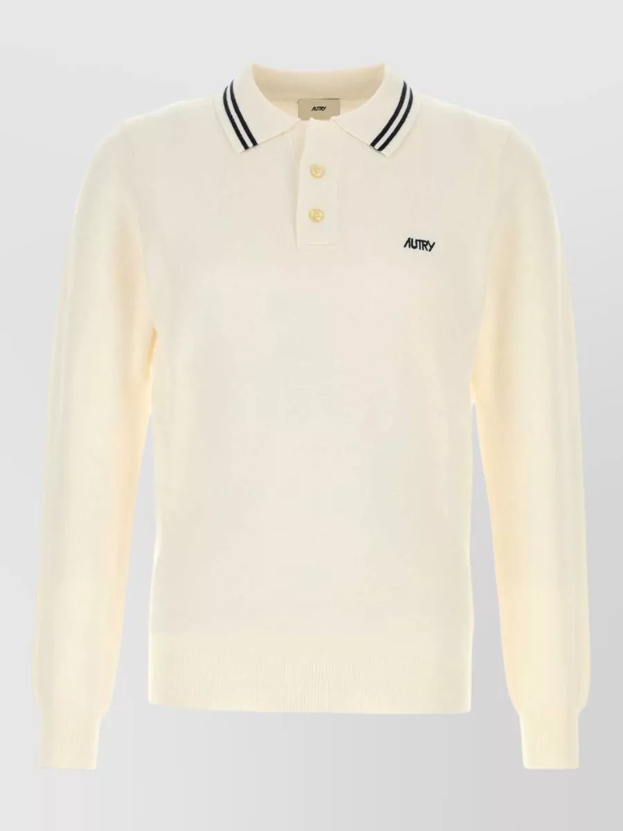 Autry fine-knit polo sweater