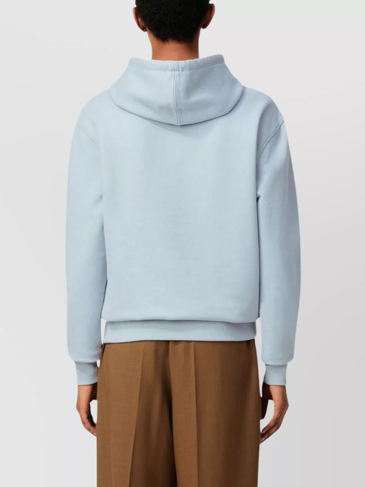 Ami Paris Hooded Cotton Pullover Kangaroo Pocket