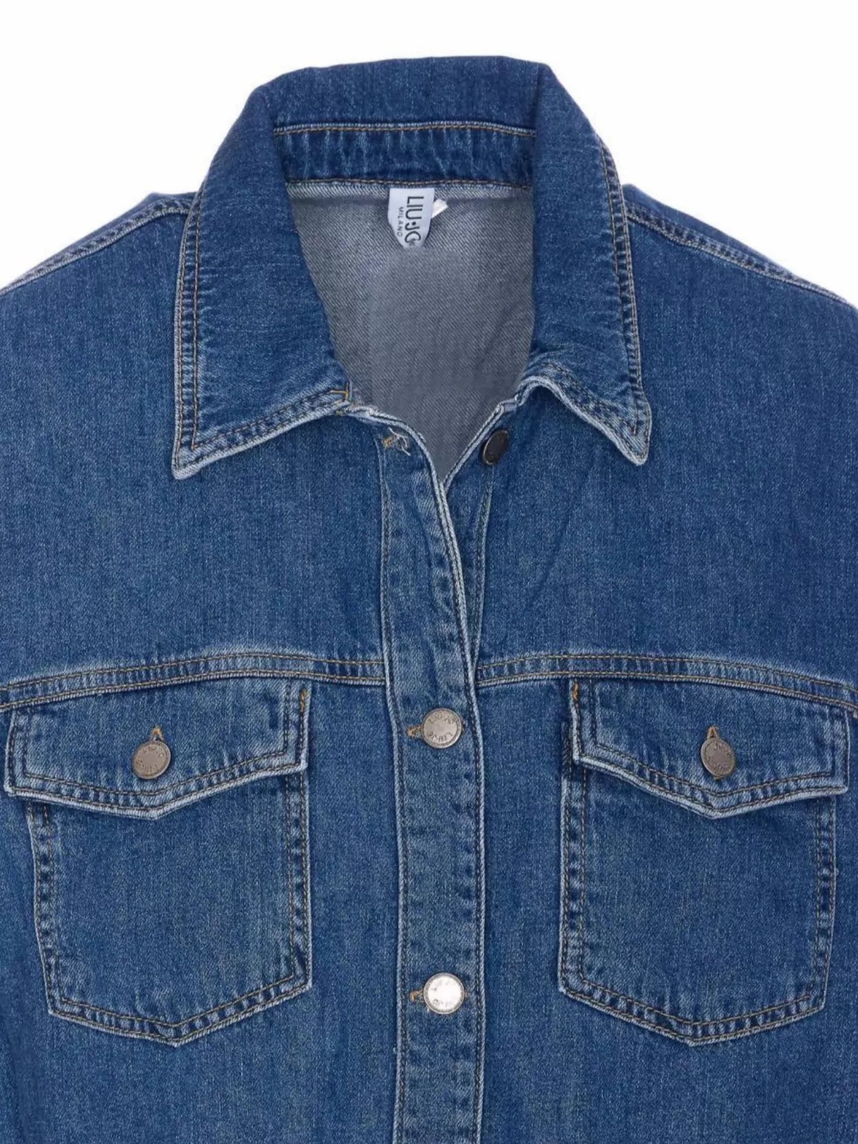 Liu •jo Denim Jacket With Chest And Side Pockets
