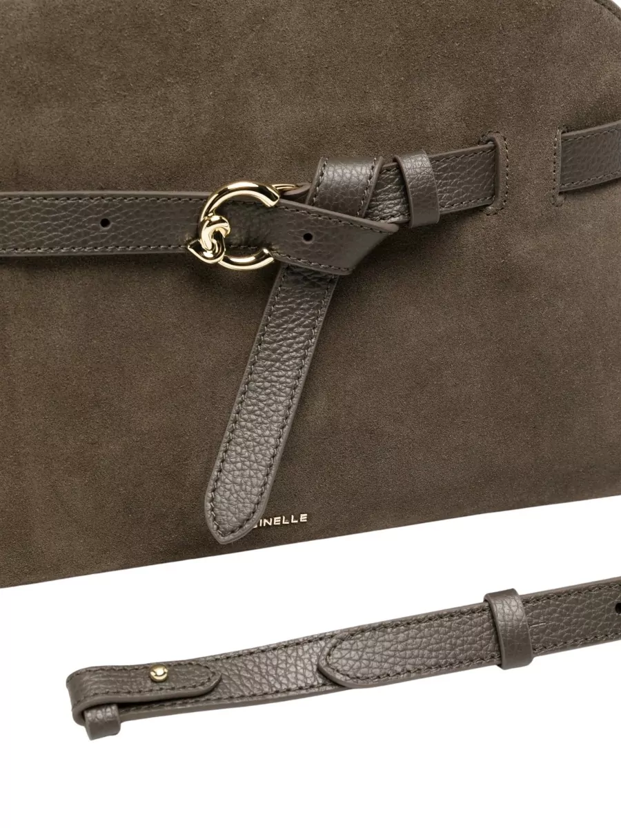 Coccinelle Suede Medium Shoulder Bag