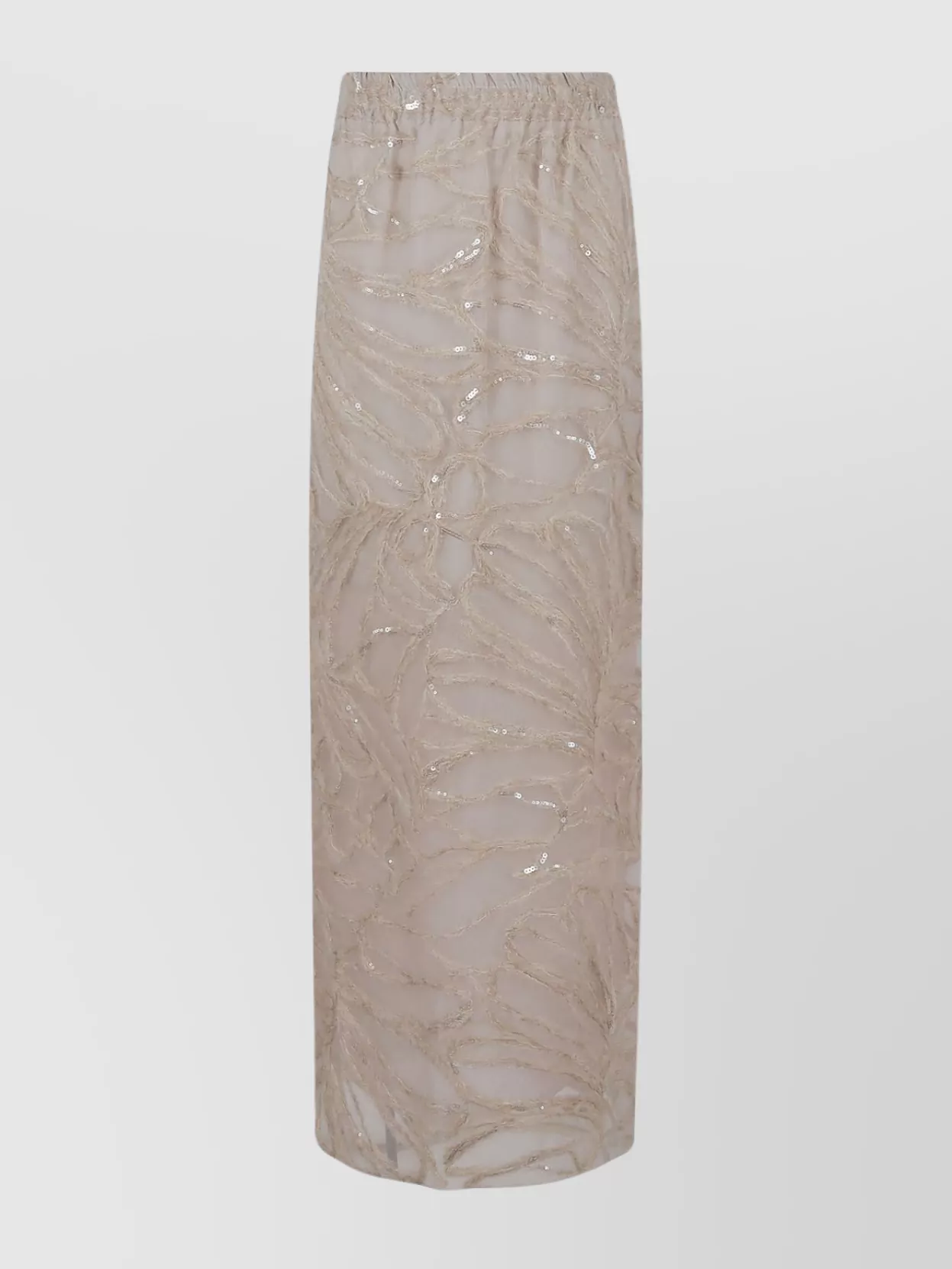Brunello Cucinelli Embellished Waistband Overlay Skirt