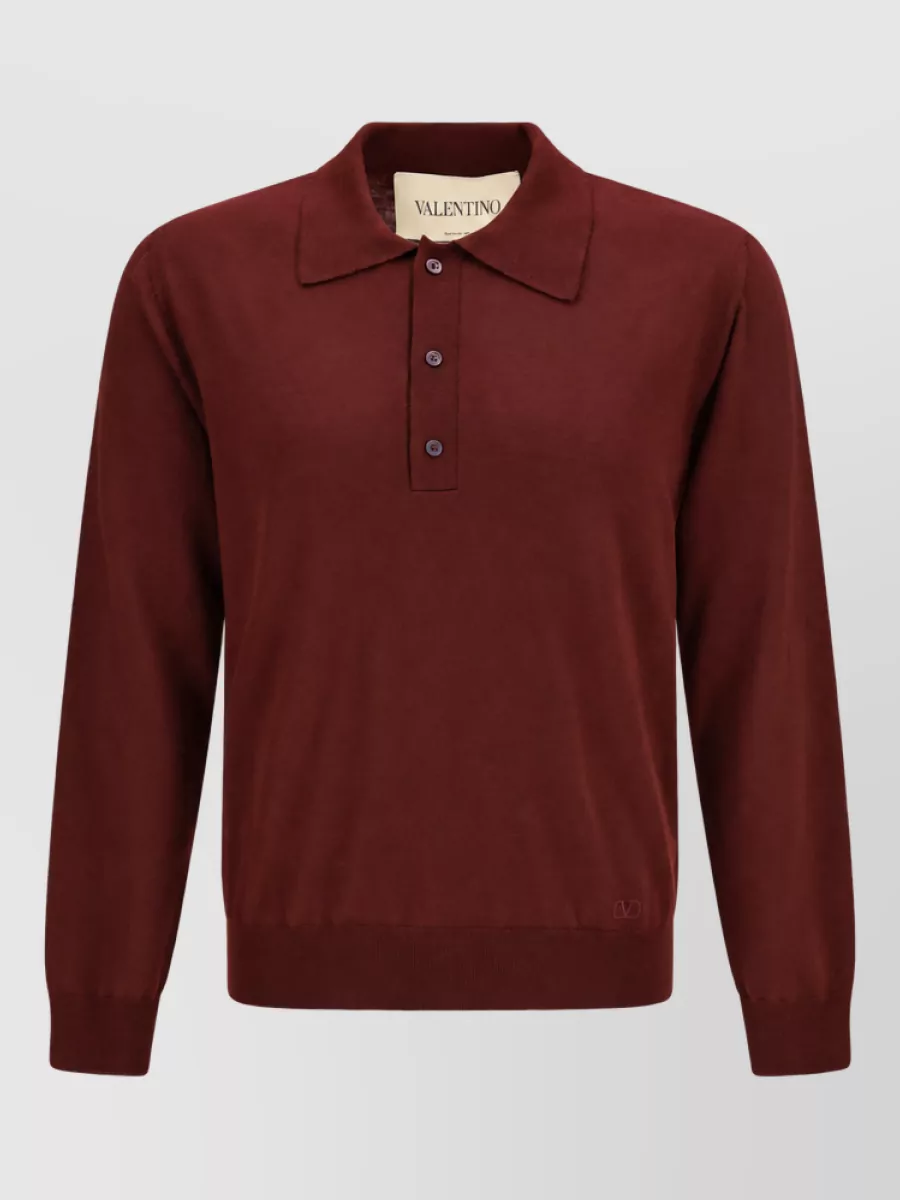 Valentino merino wool regular-fit polo sweater