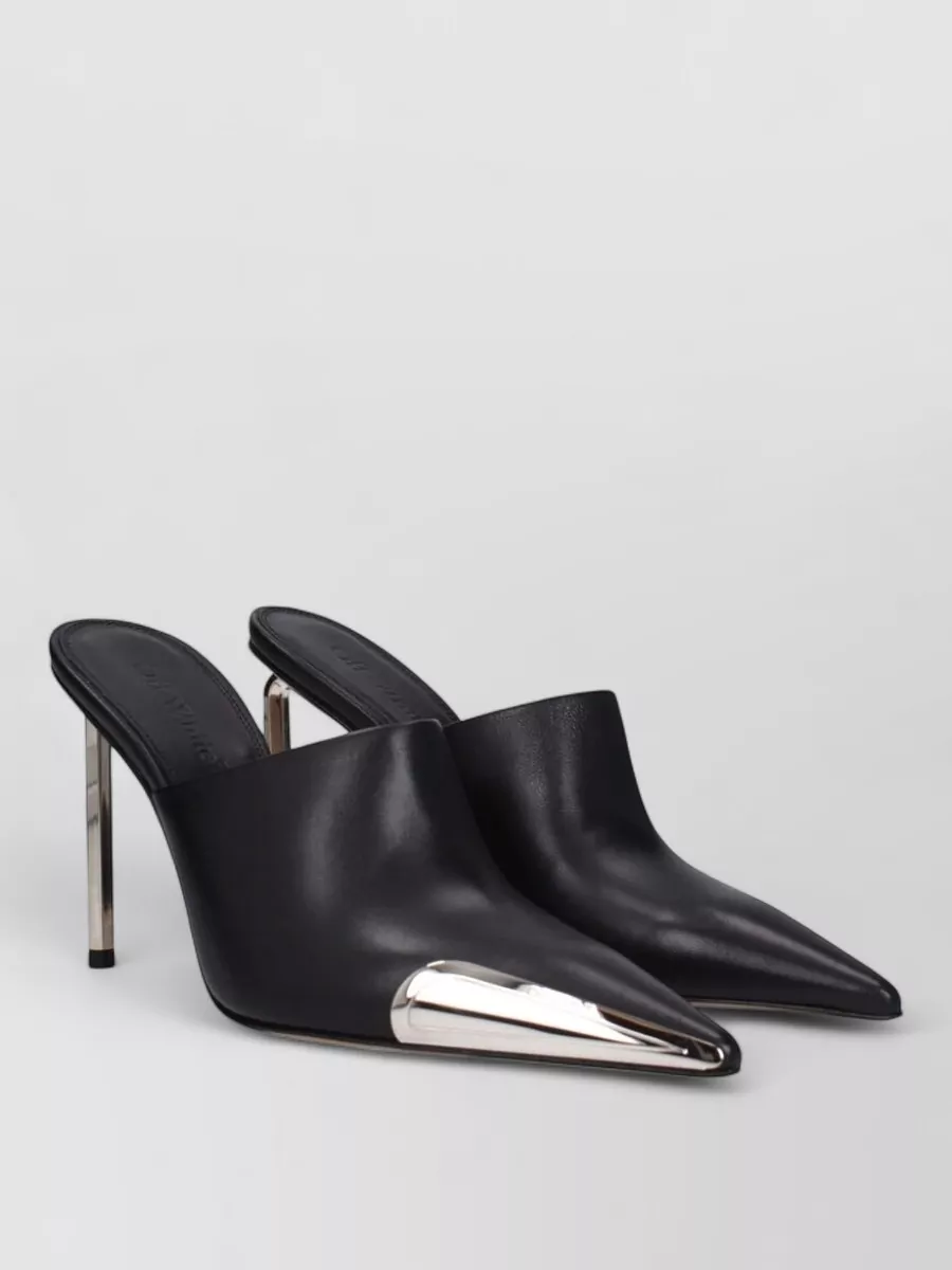 Off-White leather high heel mules
