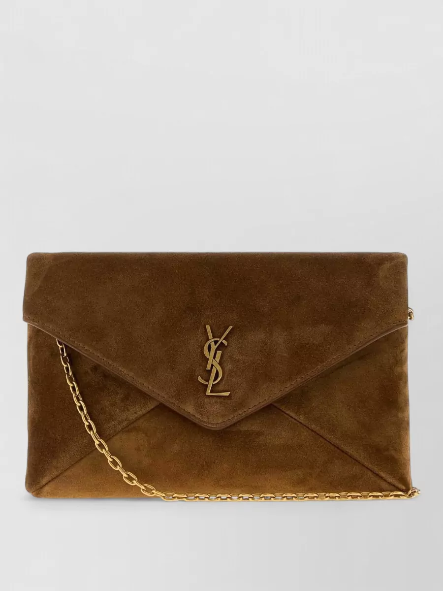 Saint Laurent cassandre small leather clutch bag