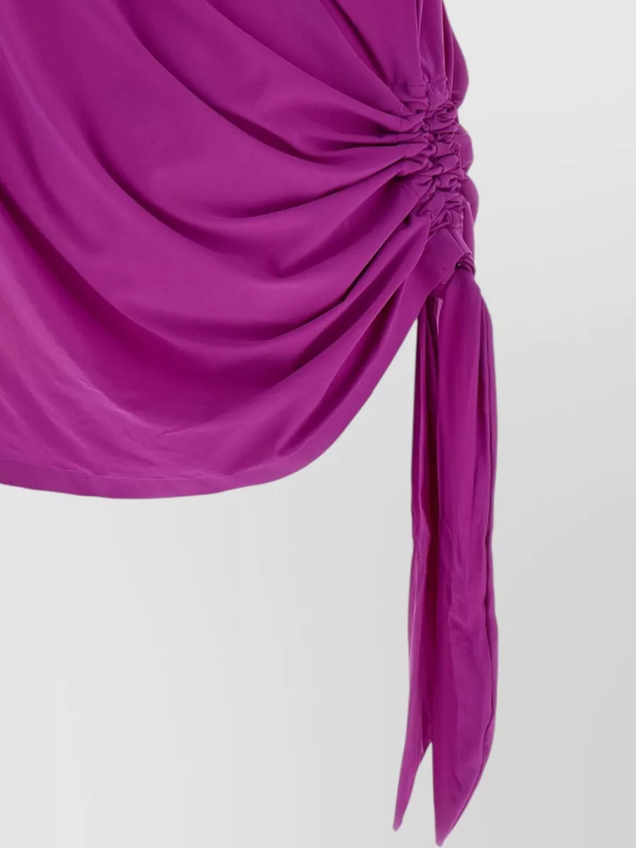 Goldbergh Draped Short-Sleeve Mini Dress