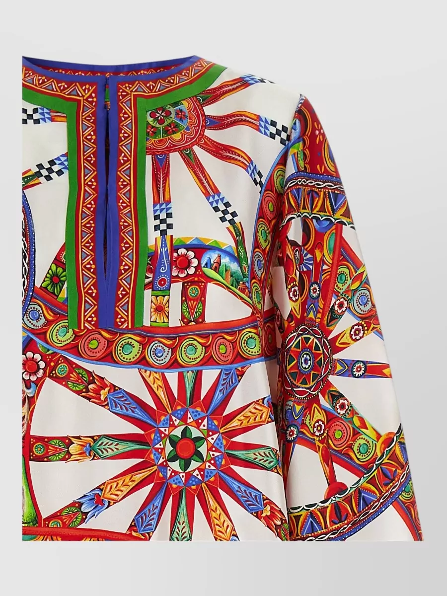 Dolce&Gabbana silk printed maxi kaftan dress