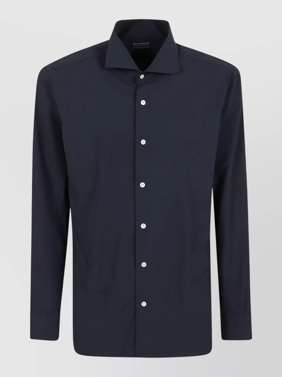 Barba Napoli cotton spread collar shirt
