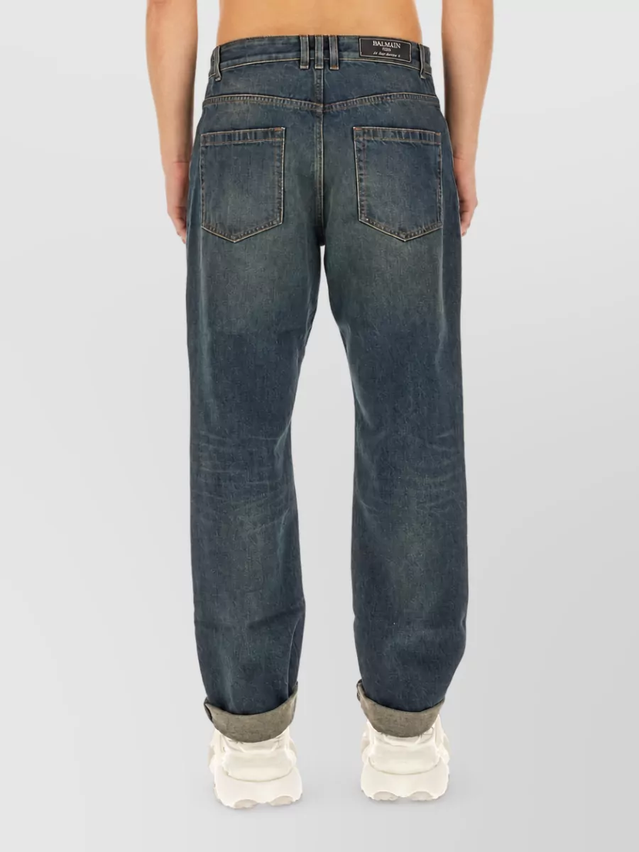 Balmain Denim Straight-Leg Jeans