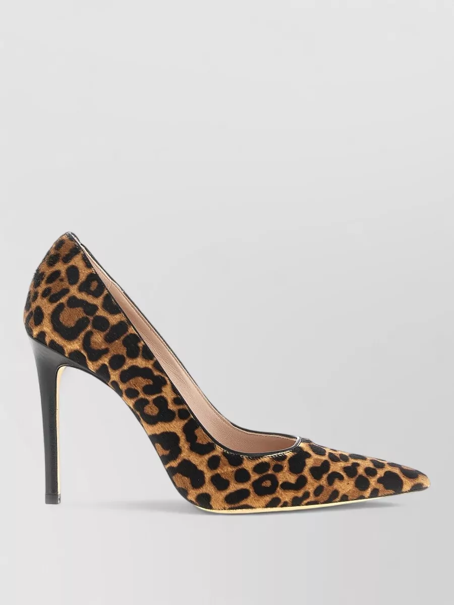 Stuart Weitzman Leather Leopard-Print Pumps