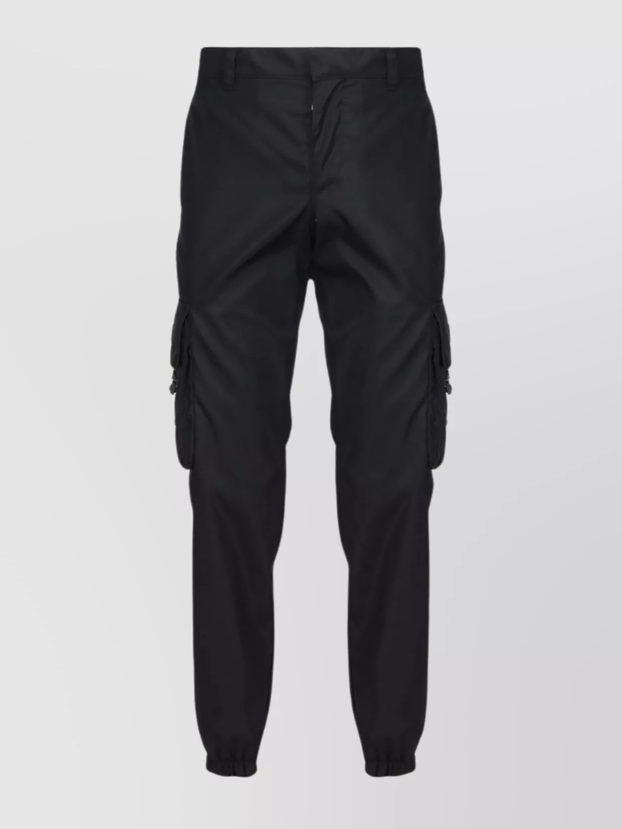 Prada Cargo Trousers With Buckle Belt And Pockets