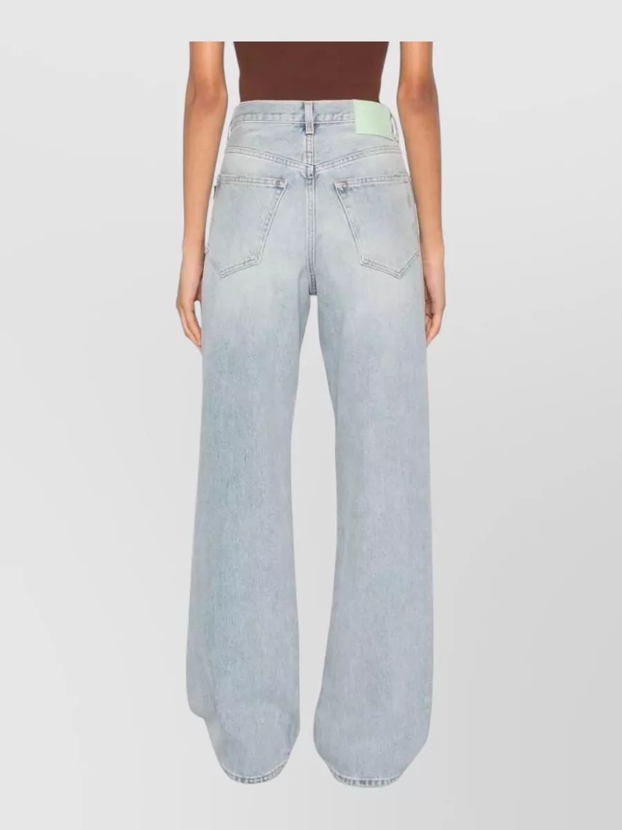 Haikure Denim Distressed Wide-Leg Jeans