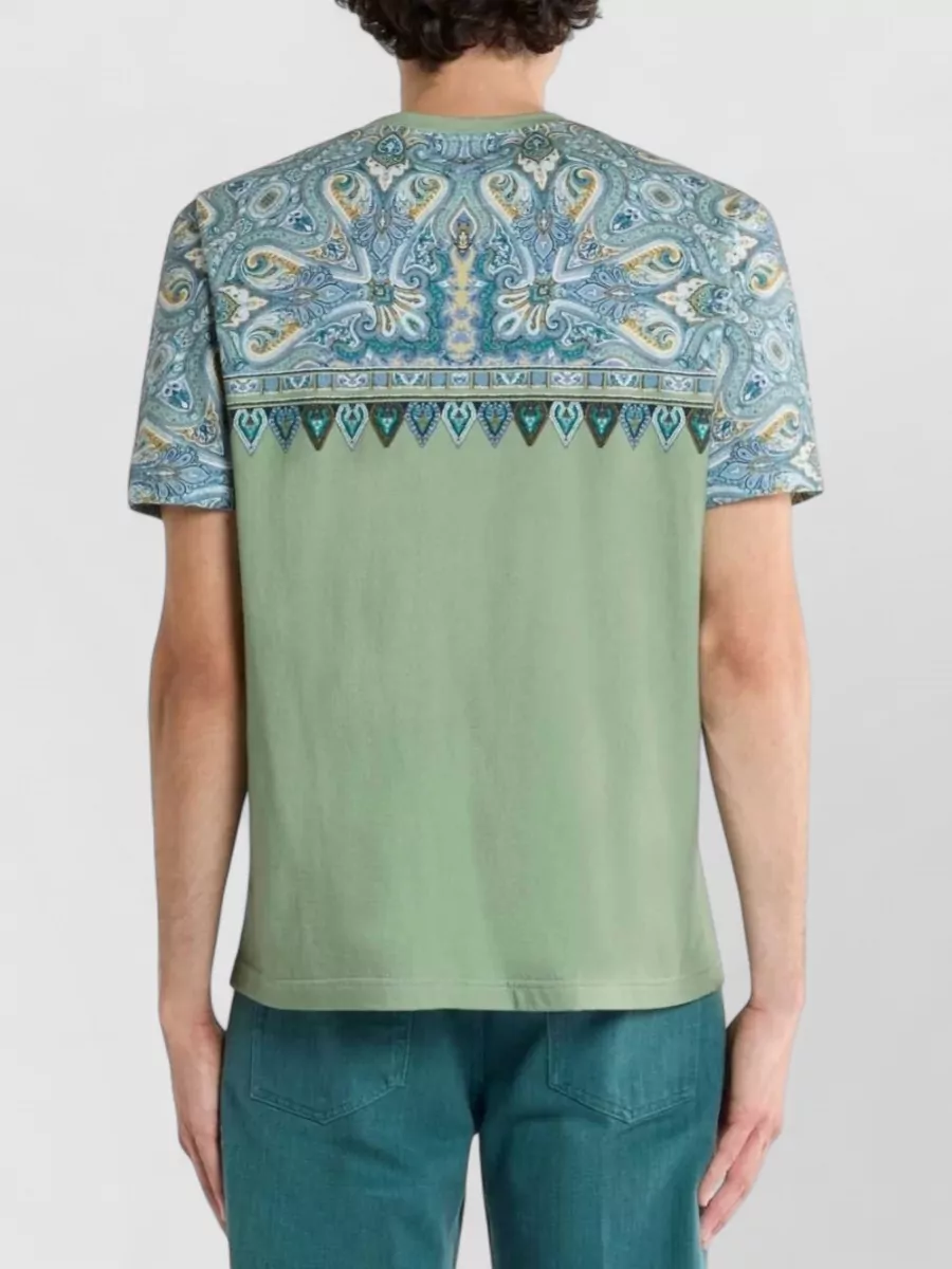 Etro Paisley-Print Cotton Crew-Neck T-Shirt