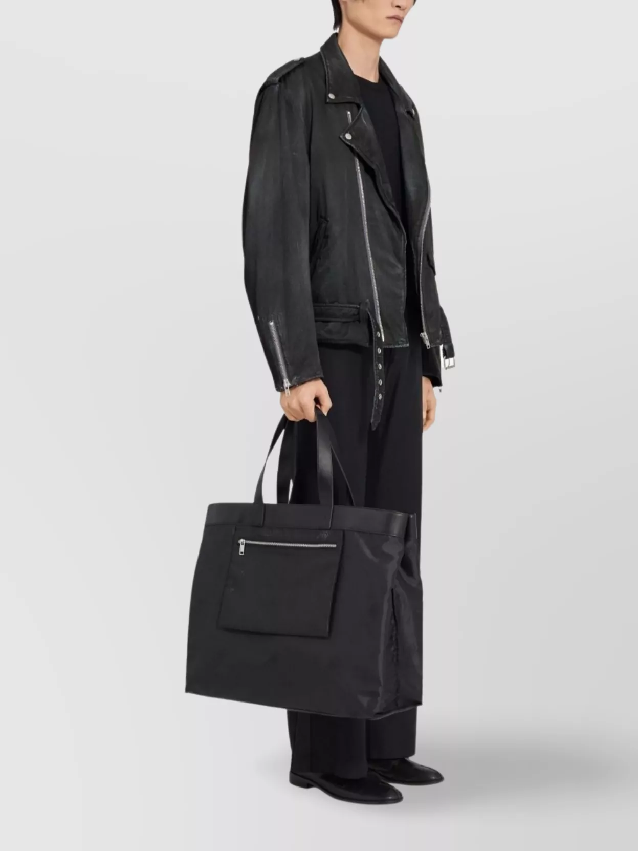 Mm6 Maison Margiela Waist Belted Lapel Collar Zip Jacket