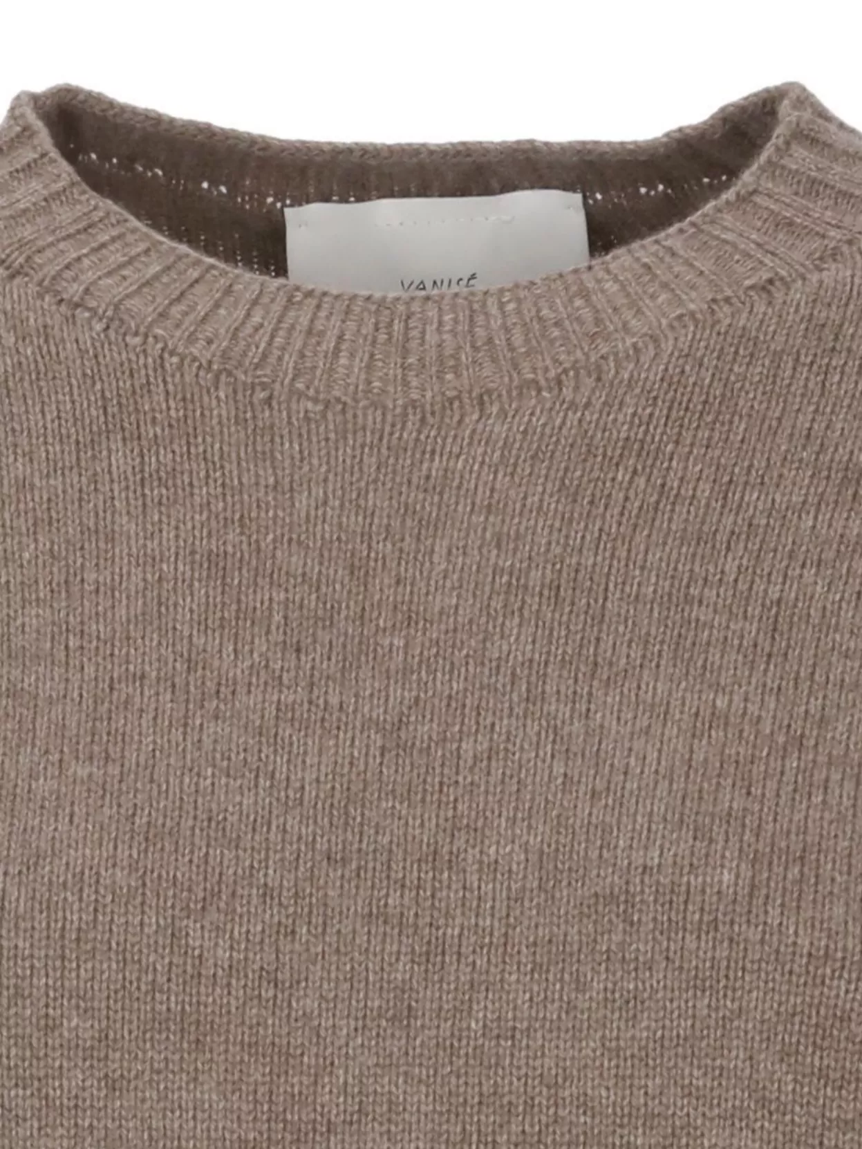 Vanise' Merino Wool Crew Neck Long Sleeve Sweater