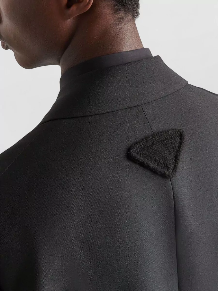 Prada Mohair Virgin Wool Single-Breasted Extra-Slim-Fit Jacket